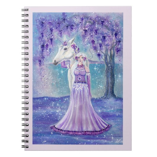 Unicorn and Fairy notebook journal by Renee Lavoie (Devant)