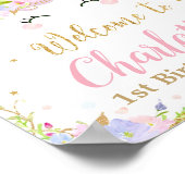 Unicorn Anniversaire Affiche de bienvenue Décor (Coin)