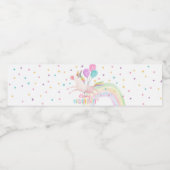 Unicorn Anniversaire Étiquette Rainbow Magical Gir (Étiquettes simples)