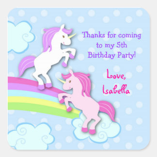 Unicorn Anniversaire Fête Favoriser Stickers