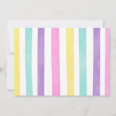 Unicorn Anniversaire Fête Photo Invitation (Dos)