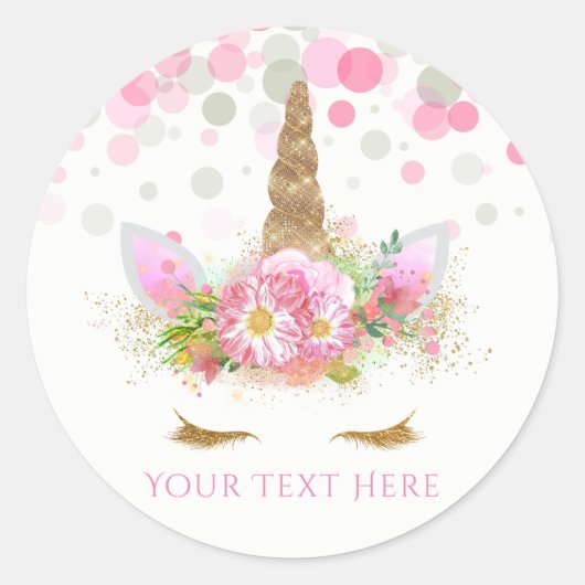 Unicorn Anniversaire fête Unicorn Stickers Visage  (Devant)
