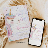 Unicorn Anniversaire Invitation