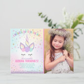 Unicorn Anniversaire Invitation Magique Unicorn Pa (Debout devant)
