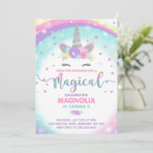 Unicorn Anniversaire Invitation Magique Unicorn Pa (Debout devant)
