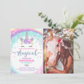 Unicorn Anniversaire Invitation Magique Unicorn Pa (Debout devant)