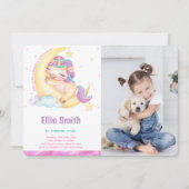 Unicorn Anniversaire Photo Invitation (Devant)