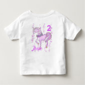 Unicorn Anniversaire T-shirt Petites filles NOM ÂG (Dos)