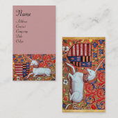 UNICORN, antiek roze Visitekaartje (Voorkant / Achterkant)