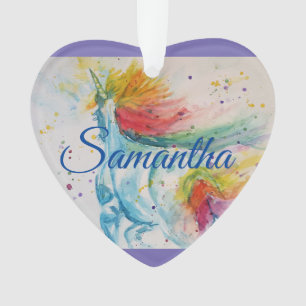 Unicorn Aquarelle Girls Décoration de Noël