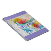 Unicorn Aquarelle Peinture Girls Nom Carnet (Côté Droit)