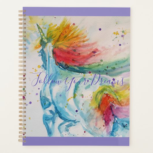 Unicorn aquarelle peinture Rainbow Girls sac (Devant)