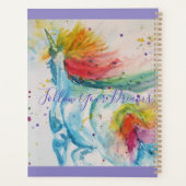 Unicorn aquarelle peinture Rainbow Girls sac (Dos)