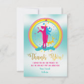 Unicorn arc-en-ciel Merci cartes de notes (Devant)