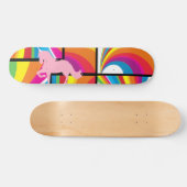 Unicorn Arc-en-ciel nuages Planche de skateboard (Horz)