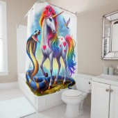 Unicorn Art Douchegordijn (In situ)