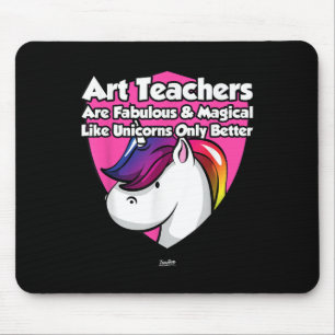 Unicorn Art Teacher Graphic Grappig Leraar Unicorn Muismat