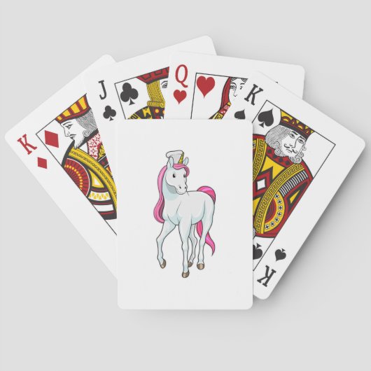 Unicorn as Cook with Chef hat Pokerkaarten (Achterkant)