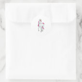 Unicorn as Cook with Chef hat Ronde Sticker (Tas)