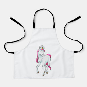 Unicorn as Cook with Chef hat Schort