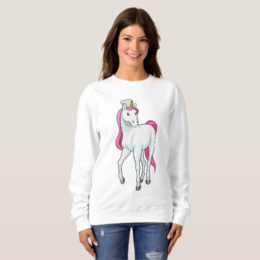 Unicorn as Cook with Chef hat Trui (Voorkant volledig)