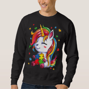 Unicorn Autism Awareness Puzzle Piece Support Wome Trui