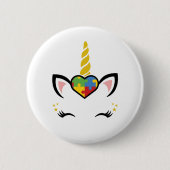 Unicorn Autism Button (Voorkant)