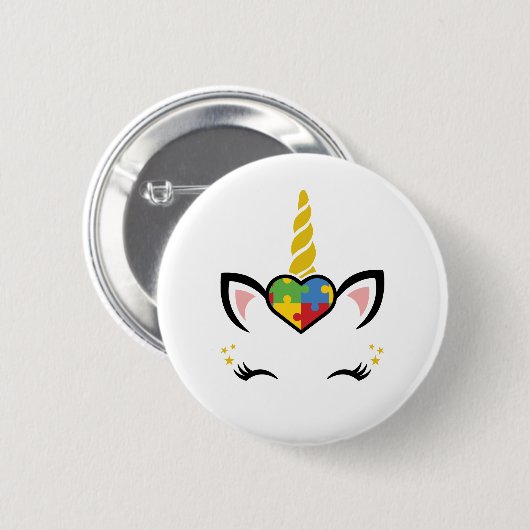Unicorn Autism Button (Voorkant /achterkant)