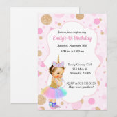 Unicorn Baby 1er anniversaire Invitation 1 (Devant / Derrière)
