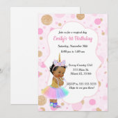 Unicorn Baby 1st Birthday Uitnodiging 3 (Voorkant / Achterkant)