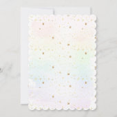 Unicorn baby shower bébé fille invitation douche (Dos)