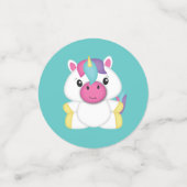 Unicorn Baby shower Confetti (Kleine voorkant)