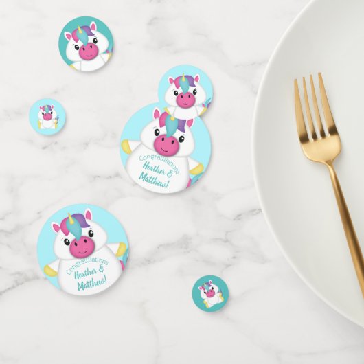 Unicorn Baby shower Confetti (Groep)
