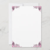 Unicorn Baby shower Girl rose Floral Invitation (Dos)