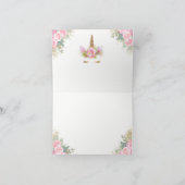 Unicorn Baby shower Merci Cartes (Intérieur)