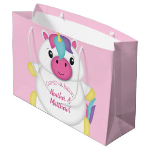 Unicorn Baby shower Roze Groot Cadeauzakje