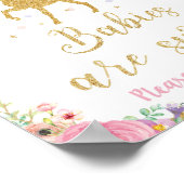 Unicorn Baby shower Traiter Faveur Signer Poster G (Coin)