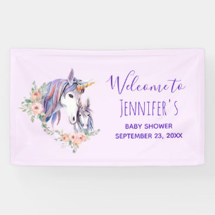 Unicorn-Baby shower voor moeder en Baby Spandoek