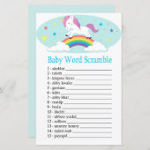 Unicorn Baby word scramble game (Voorkant / Achterkant)