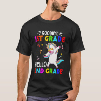 Unicorn Back To School Hello Second Grade Goodbye T-shirt