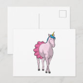 Unicorn Ballerina Ballet Briefkaart (Voorkant / Achterkant)