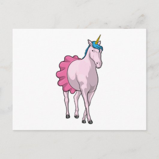 Unicorn Ballerina Ballet Briefkaart (Voorkant)