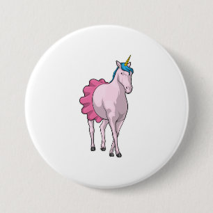 Unicorn Ballerina Ballet Ronde Button 7,6 Cm