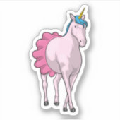 Unicorn Ballerina Ballet Sticker (Voorkant)