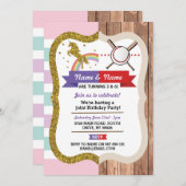 Unicorn & Baseball Joint Boy Girl Birthday Sports (Voorkant / Achterkant)