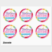 Unicorn Bath Bomb Custom Labkers Ronde Sticker (Vel)
