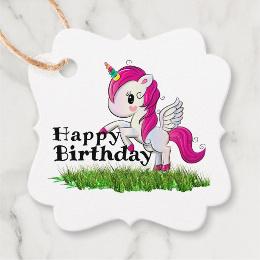 Unicorn Bedankjes Labels (Voorkant)