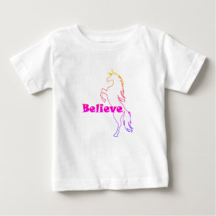 Unicorn Believe Design - Baby Fine Jersey T-Shirt