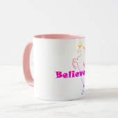 Unicorn Believe Design - Pink 11 oz Combo Mug (Devant gauche)