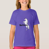 Unicorn Believe Design - T-shirt de base pour fill (Devant)